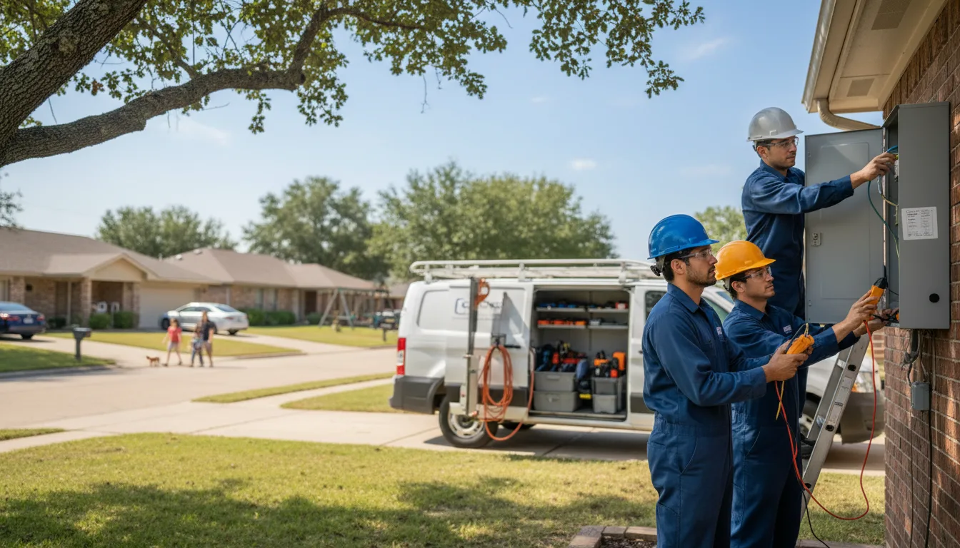 Certified electrician providing emergency electrical services in Lindsay, TX
